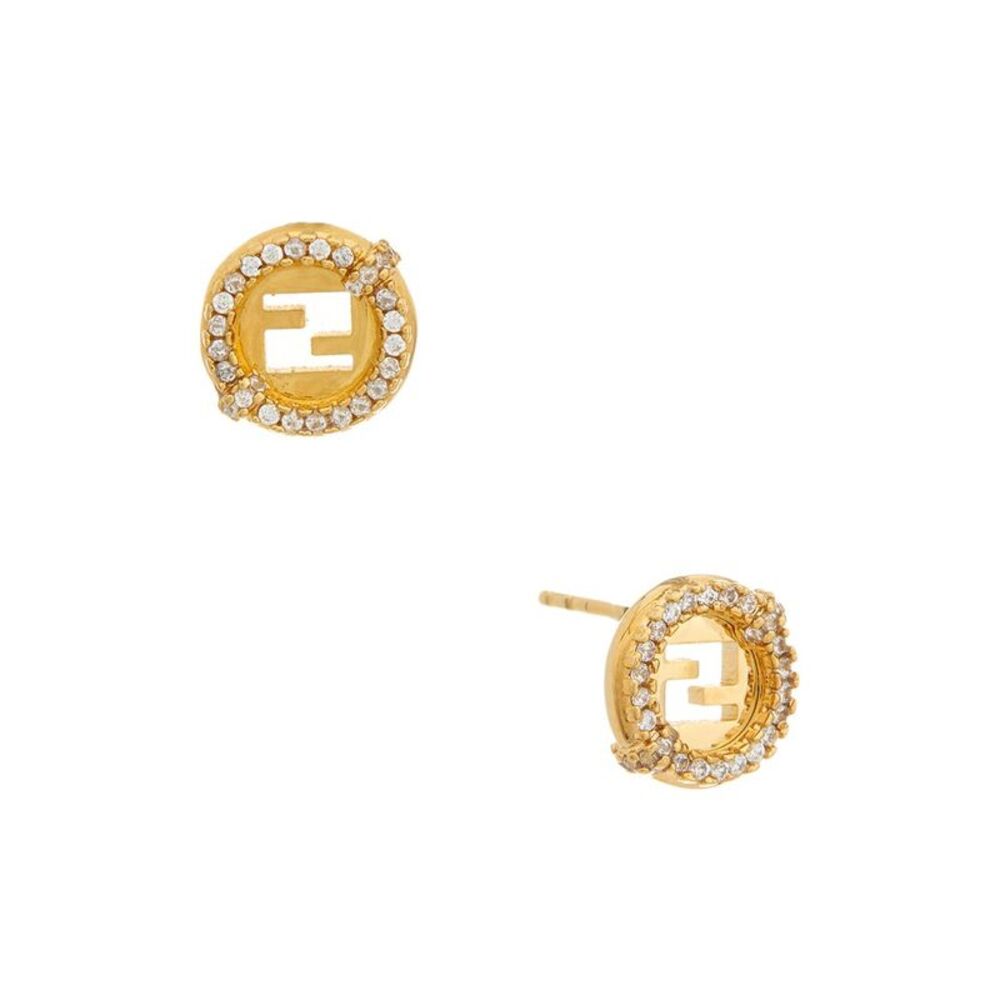 Fendi Everround Earrings, Yellow